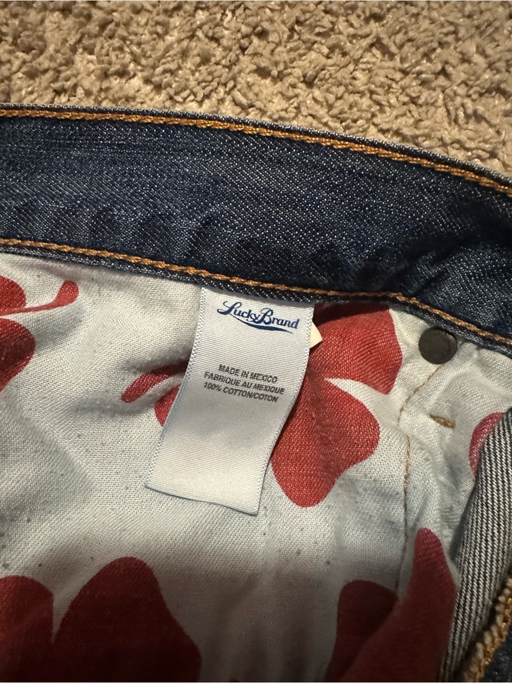 Lucky Brand Men's Medium Blue Straight Jeans - Picture 4 of 8